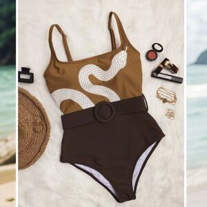 NWT Averie Corina Belted One-Piece